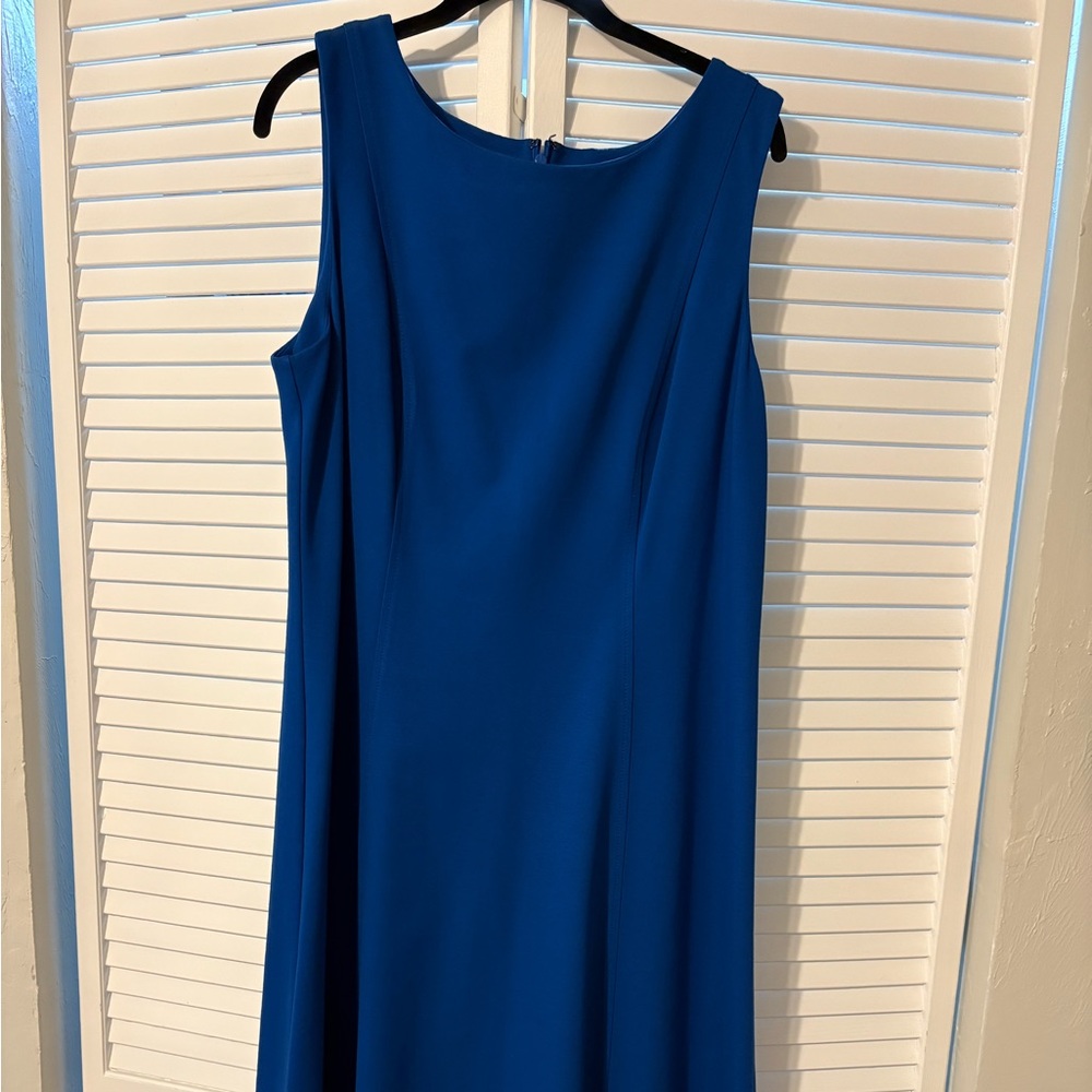 Talbots Sleeveless Midi Dress in Royal Blue